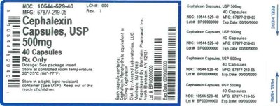 Label (Label Cephalexin Caps 500mg Bpi(10544 529 40) Ascend(67877 219 05) Rev1)